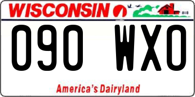 WI license plate 090WXO