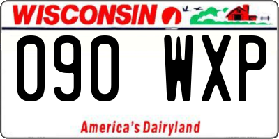 WI license plate 090WXP