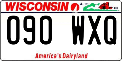 WI license plate 090WXQ