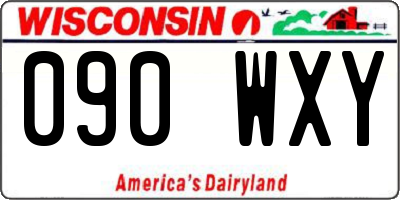 WI license plate 090WXY