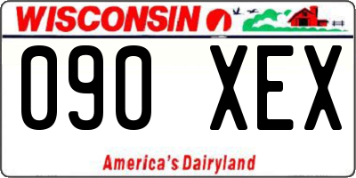 WI license plate 090XEX