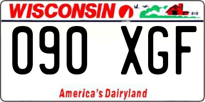 WI license plate 090XGF