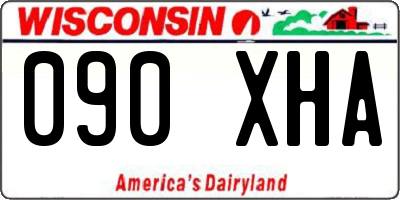 WI license plate 090XHA