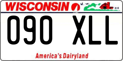 WI license plate 090XLL