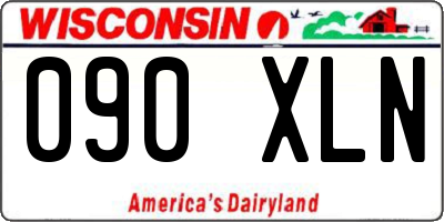 WI license plate 090XLN