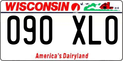 WI license plate 090XLO