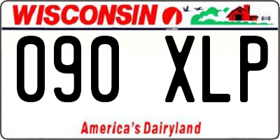 WI license plate 090XLP
