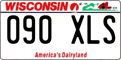 WI license plate 090XLS