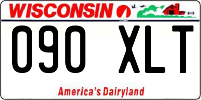 WI license plate 090XLT