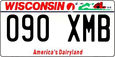 WI license plate 090XMB