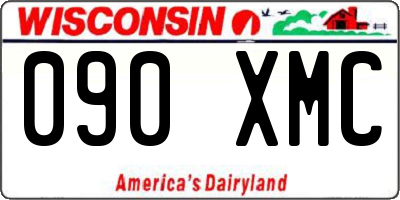 WI license plate 090XMC