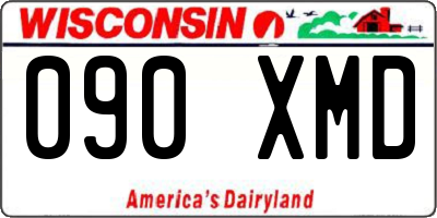 WI license plate 090XMD