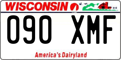 WI license plate 090XMF