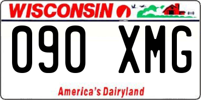 WI license plate 090XMG