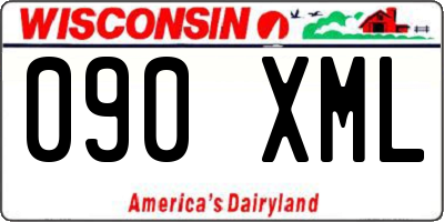 WI license plate 090XML
