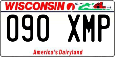 WI license plate 090XMP