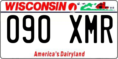 WI license plate 090XMR