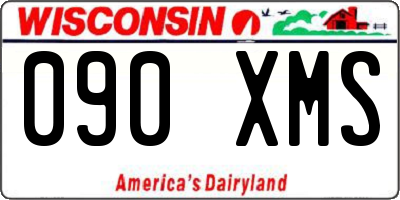 WI license plate 090XMS