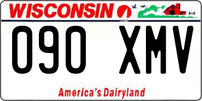 WI license plate 090XMV