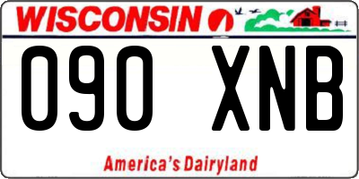 WI license plate 090XNB