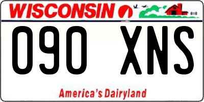 WI license plate 090XNS