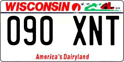 WI license plate 090XNT