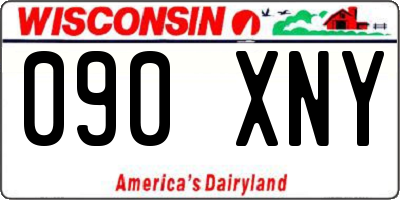 WI license plate 090XNY