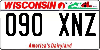 WI license plate 090XNZ