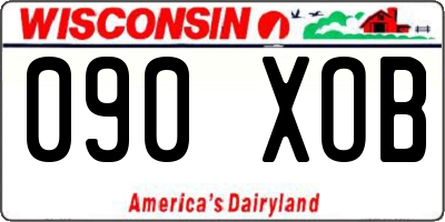 WI license plate 090XOB