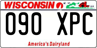 WI license plate 090XPC