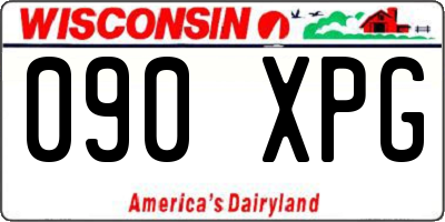 WI license plate 090XPG