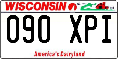 WI license plate 090XPI