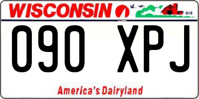 WI license plate 090XPJ