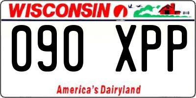 WI license plate 090XPP