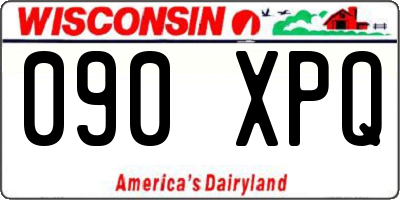WI license plate 090XPQ