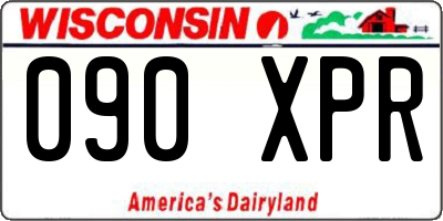 WI license plate 090XPR