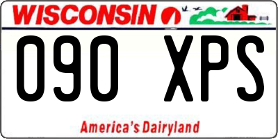 WI license plate 090XPS