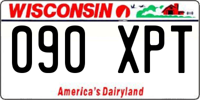 WI license plate 090XPT