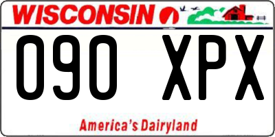 WI license plate 090XPX