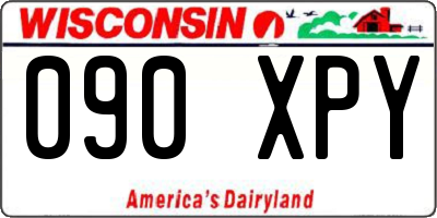 WI license plate 090XPY