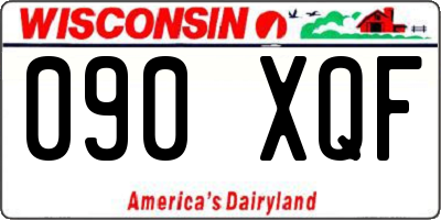 WI license plate 090XQF