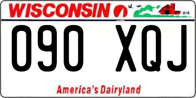 WI license plate 090XQJ