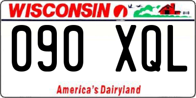 WI license plate 090XQL