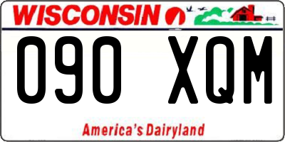 WI license plate 090XQM