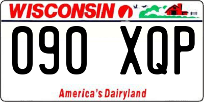 WI license plate 090XQP
