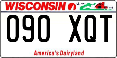 WI license plate 090XQT