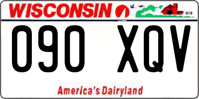 WI license plate 090XQV