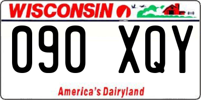 WI license plate 090XQY