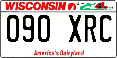 WI license plate 090XRC