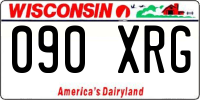 WI license plate 090XRG